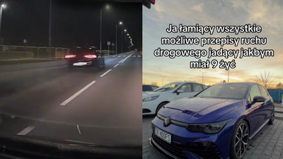 Chłopak chwalił się łamaniem przepisów. Nagrano Golfa, policja reaguje
