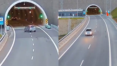 Obcokrajowiec zamiast wjechać do tunelu, to postanowił zawrócić na S1