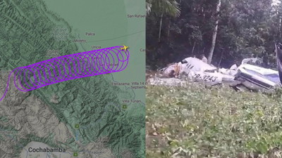 Samolot przez 2 godziny kręcił bączki nad Boliwią. Ostatecznie się rozbił