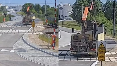 Mężczyzna wjechał podnośnikiem w sieć trakcyjną. Jeden błąd może kosztować Was życie