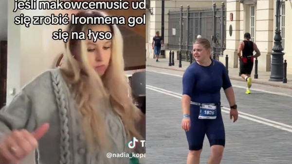 Influencerka obiecała zgolić głowę na łyso, jeżeli Makówka ukończy Ironmana