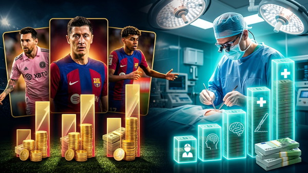 Robert Lewandowski i Messi zarabiają mniej, niż neurochirurg w Polsce
