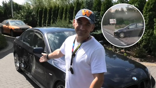 BMW youtubera Wazzupa uderzone. Jest nagranie z kolizji