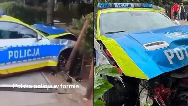 Policyjny Mustang rozbity. Wszyscy się tego spodziewali