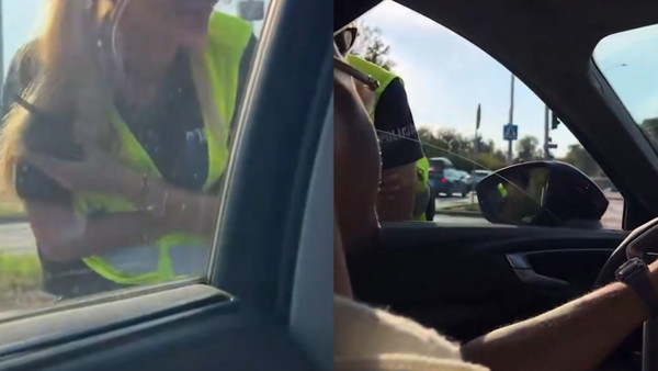 Raper Kazior puścił młodej policjantce swój numer. Jej reakcja bezcenna