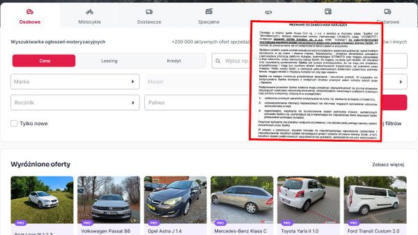 Autoplac dostał od Otomoto wezwanie do zaniechania naruszeń. Zaczyna się walka