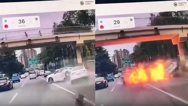 Chiński samochód BYD od razu stanął w płomieniach. To hybryda plug-in