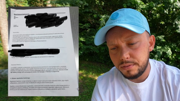 Książulo i jego „zakaz wstępu” do hoteli Gołębiewski. Pokazuje pismo