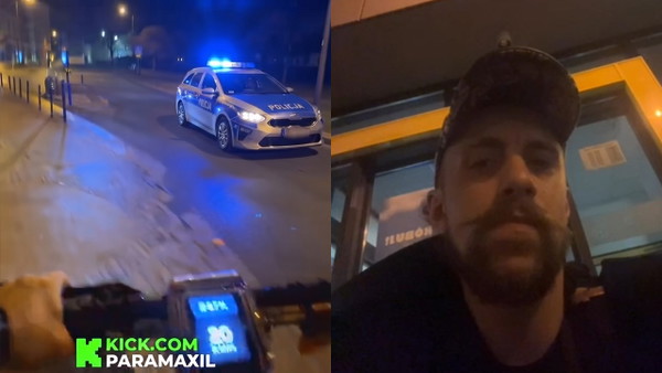 Polski streamer Paramaxil uciekał przed policją. Wszystko zostało nagrane