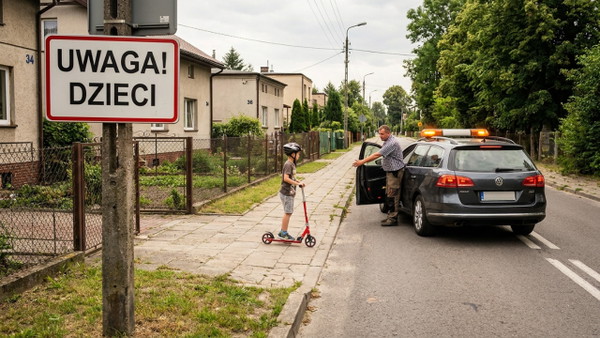 Dzieciak po prostu pokazał środkowy palec kierowcy. Ten się zatrzymał i wszystko się nagrało