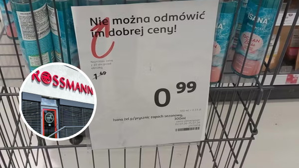 Rossmann wystawił całe kosze i wyprzedaje je po 99 groszy. Przy wejściu