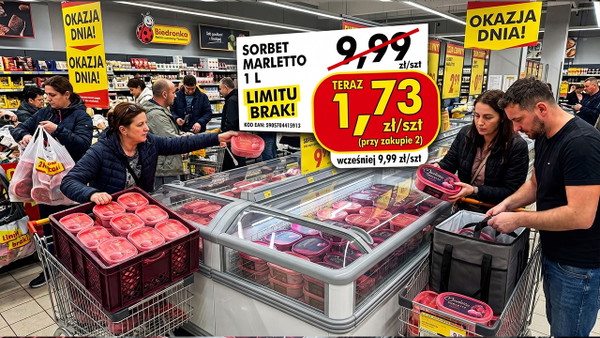Biedronka nagle przeceniła go na 1,73 zł. Podjeżdżają autami z lodówkami
