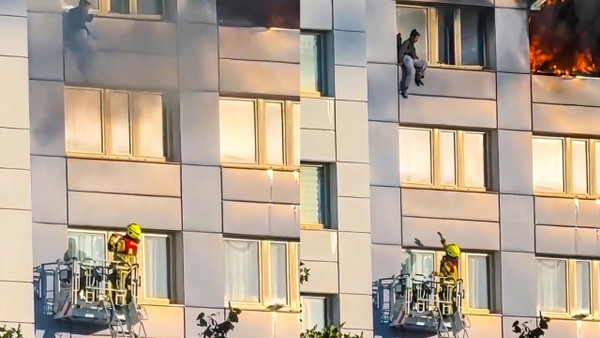 Kobieta skacze z 11 piętra do kosza strażackiego. Pożar wieżowca w Berlinie