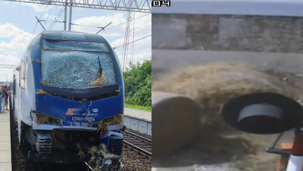 Kierowca ciągnika wjechał wprost pod pociąg Intercity. Pojawiło się nagranie