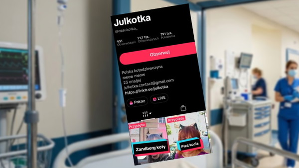 Julkotka w szpitalu. Wspominała o bardzo ciężkim stanie. Konto usunięte