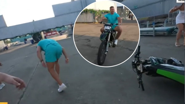 Zawodnik Fame MMA, Labryga chciał zaszpanować na motocyklu. Tak się skończyło