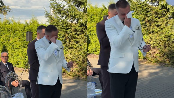 Córka panny młodej kompletnie rozczuliła pana młodego swoim wystąpieniem przed ślubem