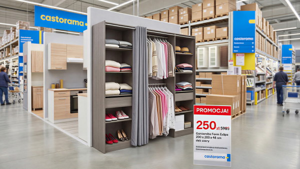 Castorama przeceniła całą garderobę na 250 złotych. Cały system meblowy